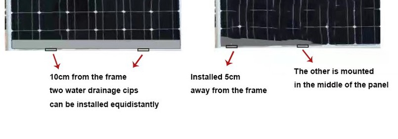Solar Panel Water Guide Clip Solar Panel Water Guide Clip