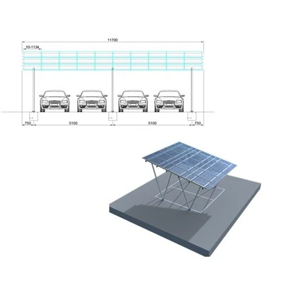 Aluminium Solar Carport Racking Structure