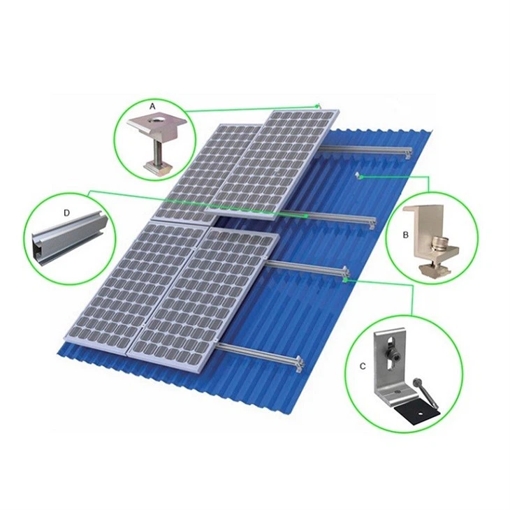Flat roof solar panel mounting
