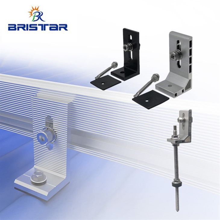 Aluminum Solar Rooftop Mount Metal Roof L Feet